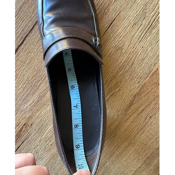 Bandolino Block Heel Brown Loafers Size 6 - Picture 6 of 8